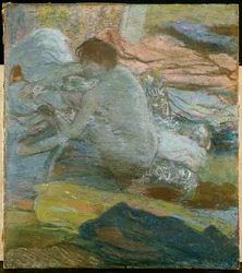 Kvinna som torkar sina fötter, 1893