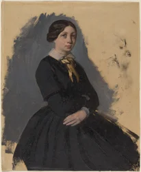 Ung kvinna i svart, 1861-5