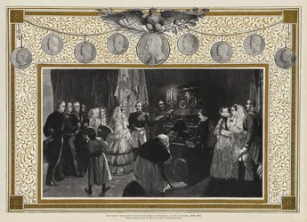 Hennes Majestät Drottningen besöker Napoleon I:s grav i Invalides, Paris, 1855