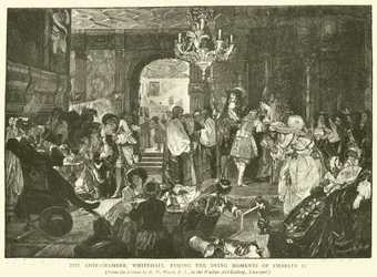 Ante-Chamber, Whitehall, under Karl II:s döende ögonblick