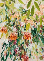 Abstrakt blomsterträdgård