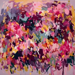 Livfull abstrakt blomsterkonst