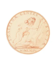 Hercules beväpnad med en klubba på väg att korsa Alperna, 1744