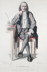 Porträtt av Pierre Corneille (1606-84), frontispice för en upplaga av Corneilles kompletta verk