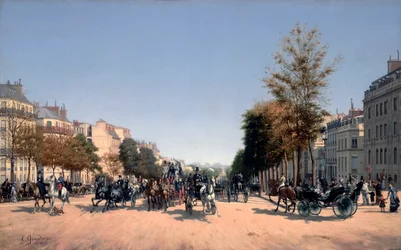 Utsikt över Champs-Elysees från Place de l