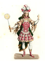 Ludvig XIV av Frankrike, solkungen (1638-1715), i dansdräkt