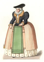 Kvinna från den Alsace-bourgeoisin