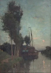 Kväll i Holland (olja på duk)