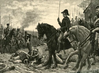 Möte mellan Wellington och Blucher efter slaget vid Waterloo, 1815 c1890.