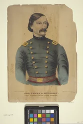 Col. James A. Mulligan (手彩色のリトグラフ)スウェーデン語