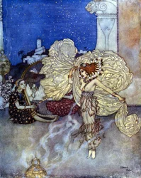 Prinsessan Salome, judisk prinsessa. Illustration av Edmund (Edmond) Dulac (1882-1953)