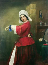 Dam i fransk kostym, 1857