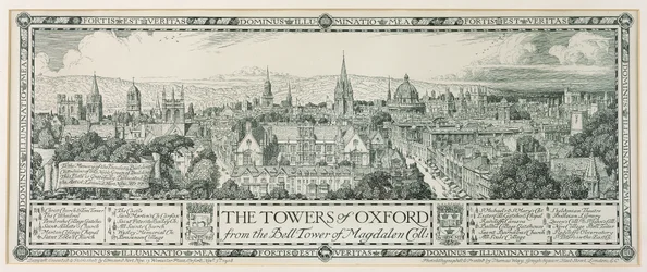 The Towers of Oxford från Bell Tower of Magdalen, 1908