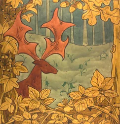 Monark nr 465, ca 1895 (gouache på papper)