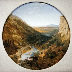 Matlock Vale från Tor, Derbyshire (olja på duk)