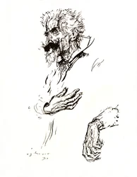 Don Quixote. Pen Sketch from Line: An Art Study, 1923
