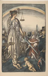 Personifiering av rättvisa Reign of Justice (originaltitel) Great War: Britain