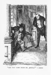 Scen från The Strange Case of Dr Jekyll and Mr Hyde av Robert Louis Stevenson, 1927