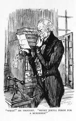 Scen ur Dr Jekyll och Mr Hyde av Robert Louis Stevenson, 1927