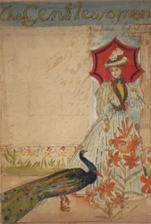 The Gentlewoman, (recto); Support Home Industries (verso), cirka 1905 (gouache över blyerts på kartong)