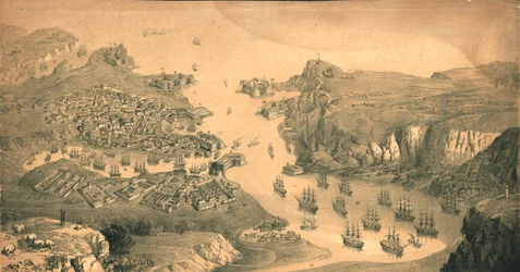 Staden, forten och hamnarna i Sebastopol, 1854