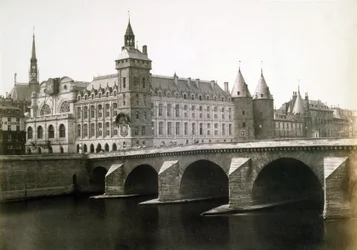 "Conciergerie" och "pont au Change", ca 1854 (foto)