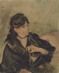 Berthe Morisot med en fläkt