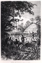 Yagouman Chief Rougouyenne Hunting the Devil, illustration från 