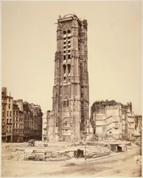 Saint-Jacques-tornet före restaureringen. 4:e arrondissementet, Paris.