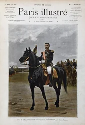 Ridsporträtt av general Georges Boulanger (1837-1891), politiker "efter Edouard Debat Ponsan (Debat-Ponsan)