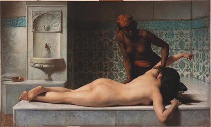 Massage, hamamscen, 1883.