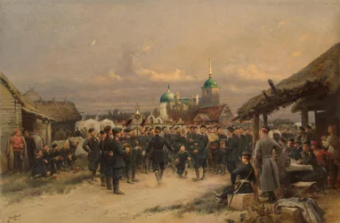 Singers of the Life-Guards 4th The Imperial Familys Rifle Bataljon vid Tsarskoye Selo, 1889