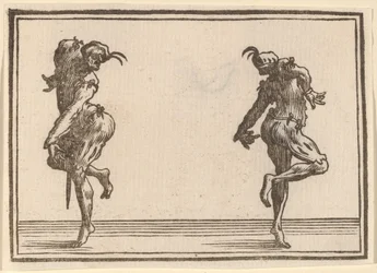 Två Pantaloons som dansar