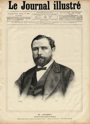 Emile Loubet (1836-1929) 1892 (rådets ordförande - inrikesminister) Gravyr av Navellier i "The Illustrous Journal" från 1892