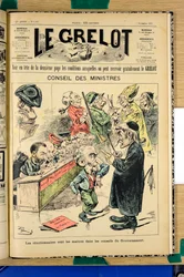 Omslag till "" Le Grelot "", nummer 1387, färgsatirisk