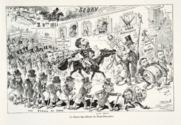 The Departure of the Starving den andra december, från History of the Third Republic, Vol. I, Politisk historia, utg.1933