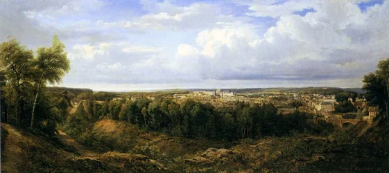Utsikt över staden Leon, Spanien, 1857