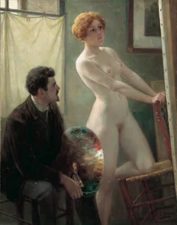 Målarens ateljé, 1885