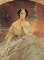 Porträtt av grevinnan av Hallez-Claparède, 1857
