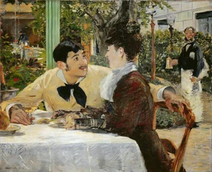 På Père Lathuille Restaurant Chez le Père Lathuille, utomhus, 1879.