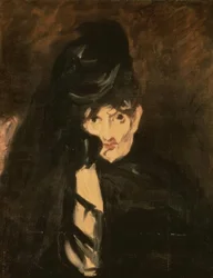 Berthe Morisot i sorghatt med lång slöja