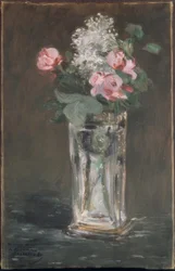 Blommor i en kristallvas
