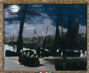 Månsken i Boulognes hamn