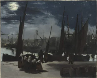 Månsken vid hamnen i Boulogne Månsken vid hamnen i Boulogne, 1869.