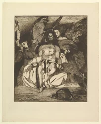 Död Kristus med änglar, 1866-67.