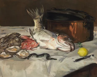Fiskstilleben, 1864.