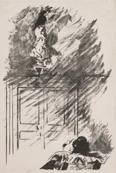Illustration till The Raven av Edgar Allan Poe.
