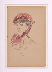 Manet - Porträtt av Isabelle Lemonnier, cirka 1880