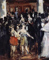 Maskerad bal på operan - Manet, Edouard (1832-1883) Olja på duk 1873 46,7x38,2 Bridgestone Museum of Art
