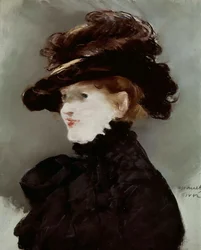 Méry Laurent i svart hatt, 1882.